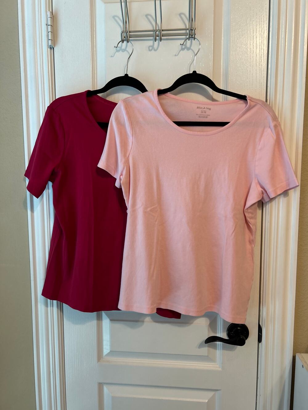 Set of 2 - White Stag Cotton Pink & Red Short Sleeve Tops XL